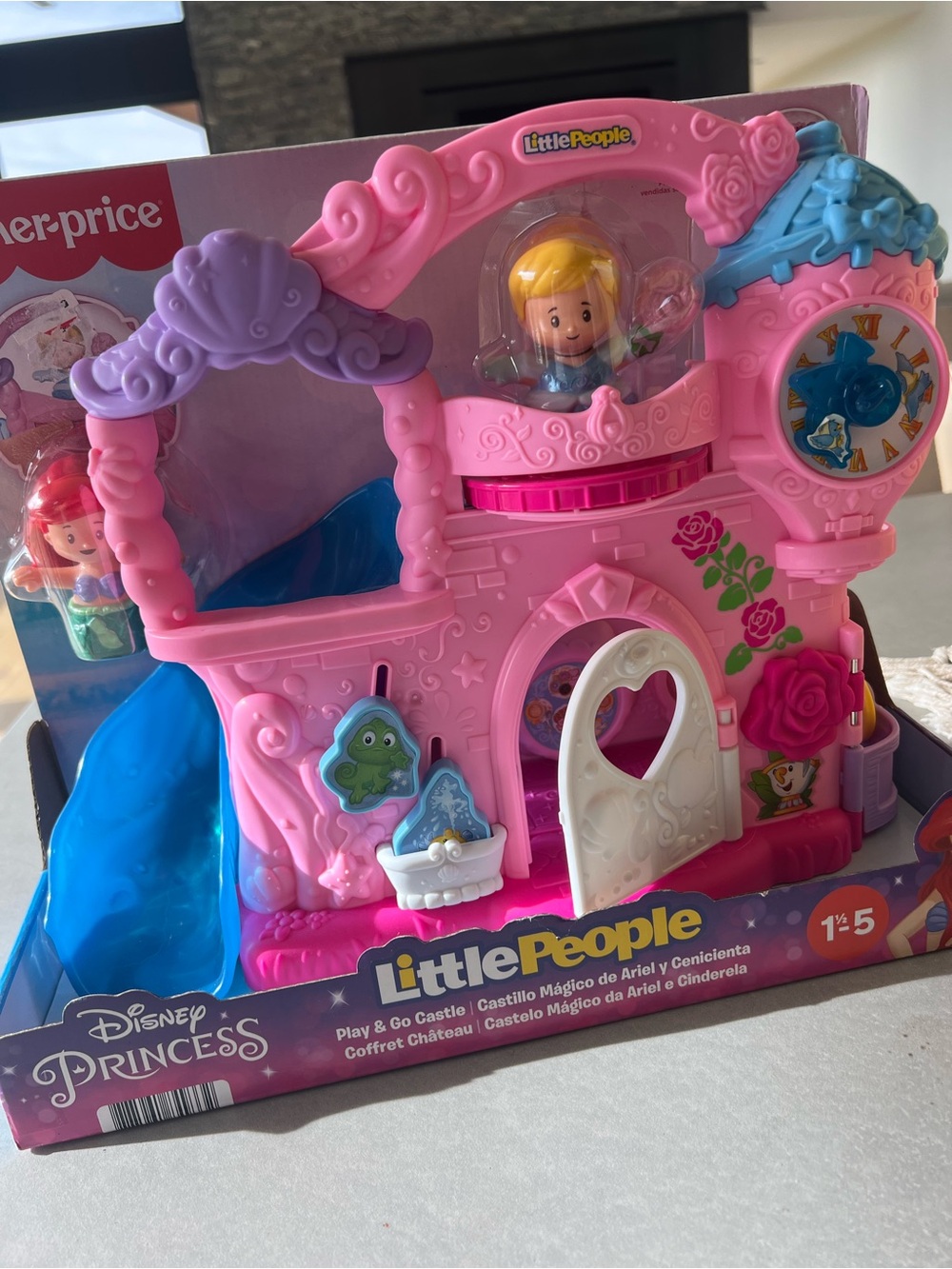 Fisher-Price Little People Pink & Blue Disney Princess Play Castle